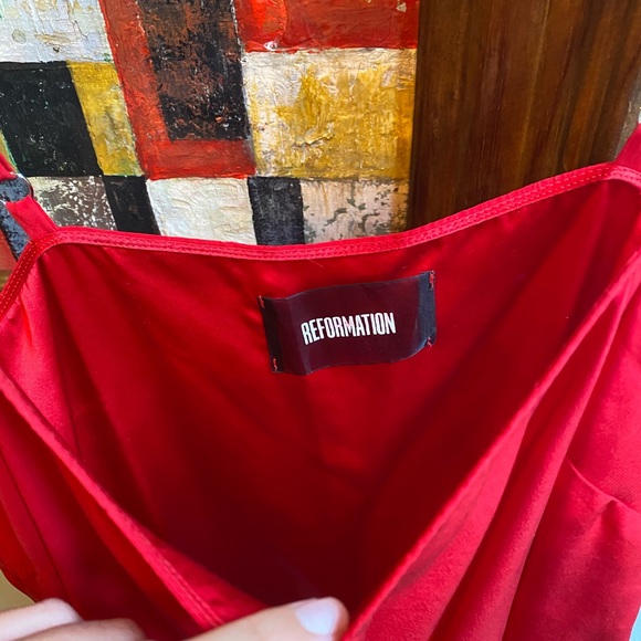 Reformation Red Silk Cami - Picture 2 of 5